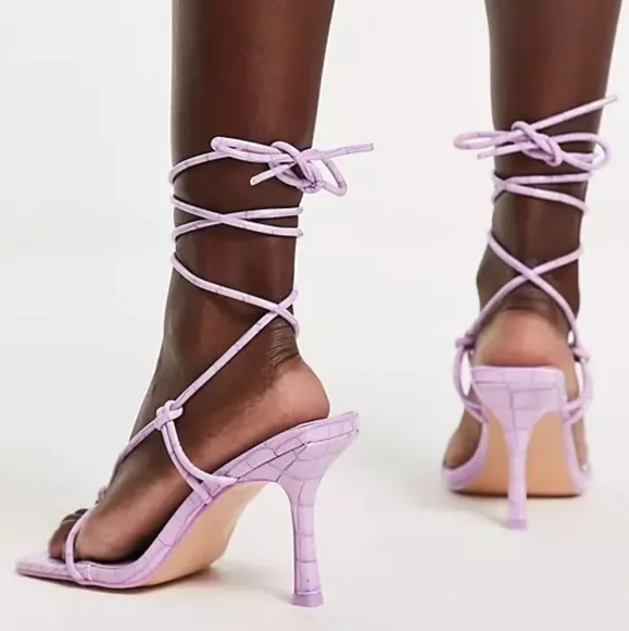Asos Croc lilac sandals - Picture 8 of 8
